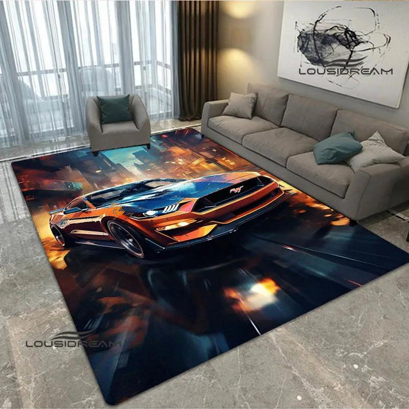 3D M-Mustang car logo printed carpet kitchen mats Non -slip carpet outdoor carpets area rug bedroom decor birthday gift