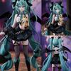 Anime Little Devil Hatsune Miku Premium Action Figure 2D Style Model Raccoonthemed Devil Miku Collectible Decorative Ornament