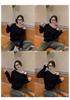 Women's Red Cable Knit Pullover Sweater with Removable Fur Collar for Autumn and Winter Warmth
