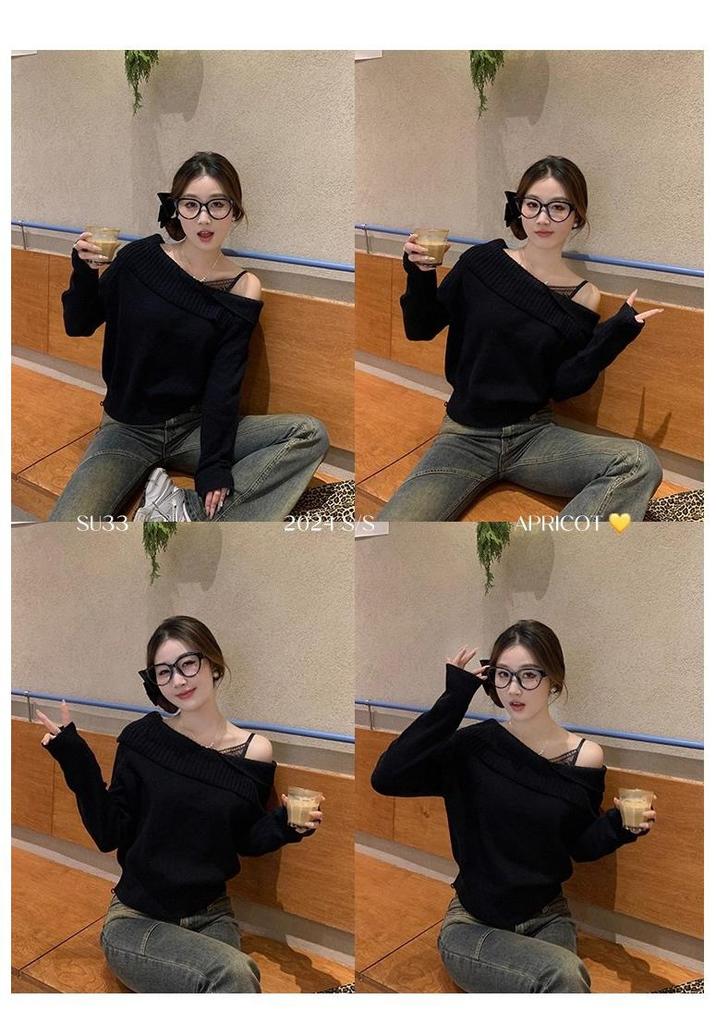 Women's Red Cable Knit Pullover Sweater with Removable Fur Collar for Autumn and Winter Warmth