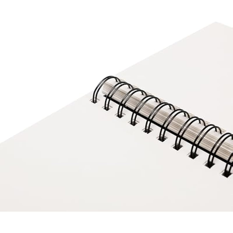 

Neomate A5 Spiral Sketch Book | 160 GSM, 60 Sheets | Wiro Bound Artist Drawing Pad for Sketching, Shading, Doodling | Me белый