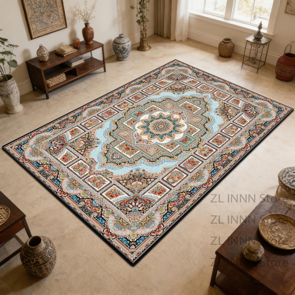 Persian Large Living Room Carpets Pile Fabric Non-slip Decoration Retro Bedroom Rug Home Sofa Area 200x300 Lounge Mats Exotic