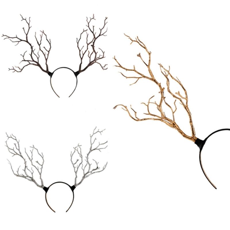 Bloody Branch Handmade Gothic Witch Bloody Headbands Hair Hoop for Live Shows