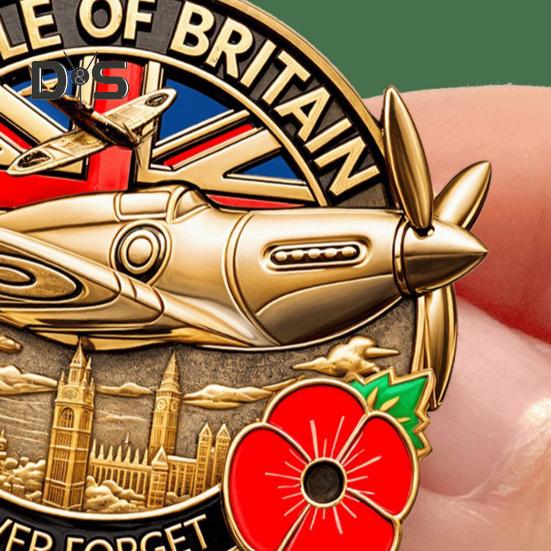 Battle of Britain Commemorative Badge 1940-2024 Battle of Britain Never Forget Collection Coin Alloy Medal Soldiers Keepsake Gift