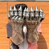 Etched Steel Gauntlet Gloves Gothic Knight Costume, 40.64 Cm Gloves Pair Perfect Halloween Gift