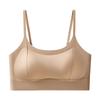 Cross Beauty Back Foundation Non-marking Underwear Women's Small Breasts Gather Breathable Ice Silk Fixed Cup Tube Top Bra Thin Summer