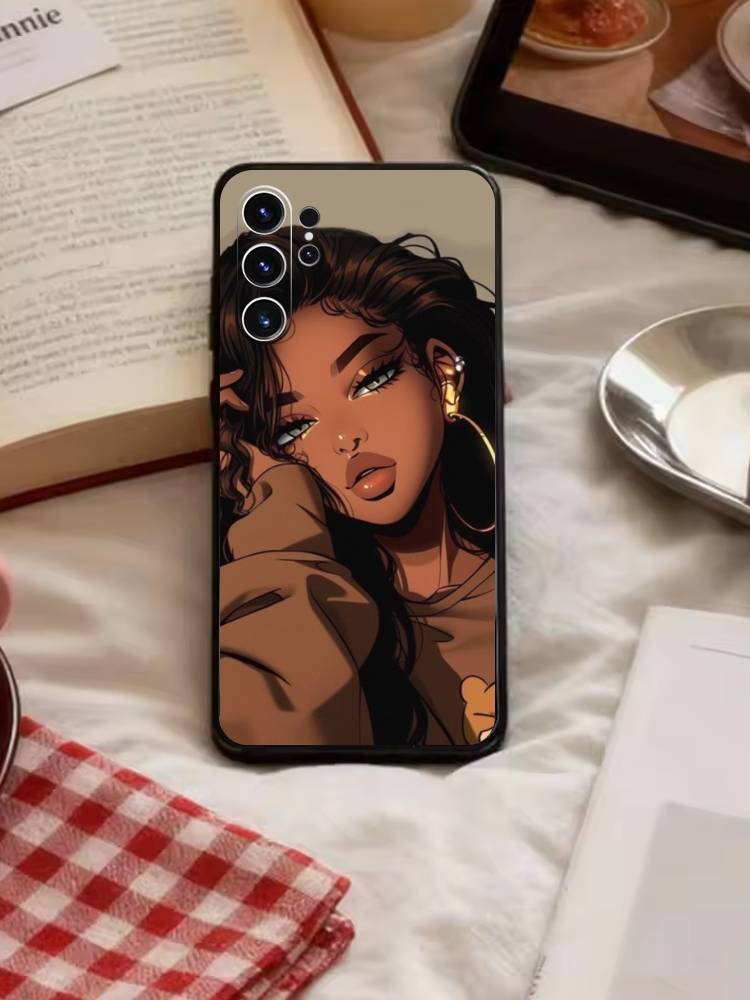 T-Rapunzel Princess Phone Case For Samsung S26,S25,S24,S23,S22,S30,S21,Ultra,Plus,FE 5G Black Soft Cover