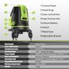 2/3/5 Line ° Horizontal and Vertical Cross Lines New Green Light Laser Level  360Self-leveling Measurement Tool