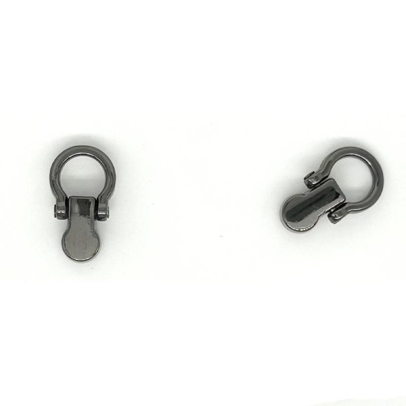 Zinc Alloy Ear Buckle Monk Head Ring with Nipple Stud for Phone Cases