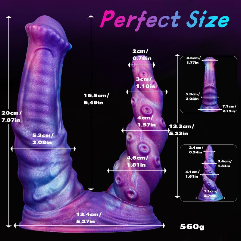 Double Headed Monster Dildo Anal Plug For Men Women Masturbation Sex Toys Penis Anal Massager G-Spot Stimulation Butt Plug 18+