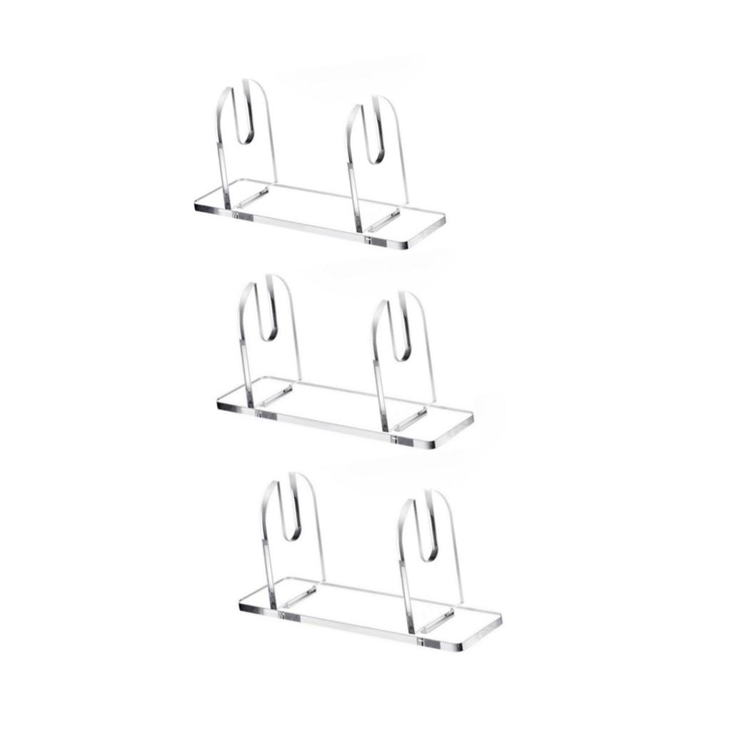 2/3Pcs Clear Acrylic Fan Display Stand Handheld Folding Fan Holder Storage Rack for Home Desktop Decors and Art Exhibits