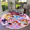 WonderfulPrecur,Winx Club Round Area Rug,Carpet Rug for Living Room Bedroom Sofa Playroom Decor,Non-slip Floor Mat