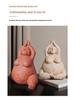 Abstract Yoga Sculpture: Elegant Curvy Woman Artwork for Home Decor
