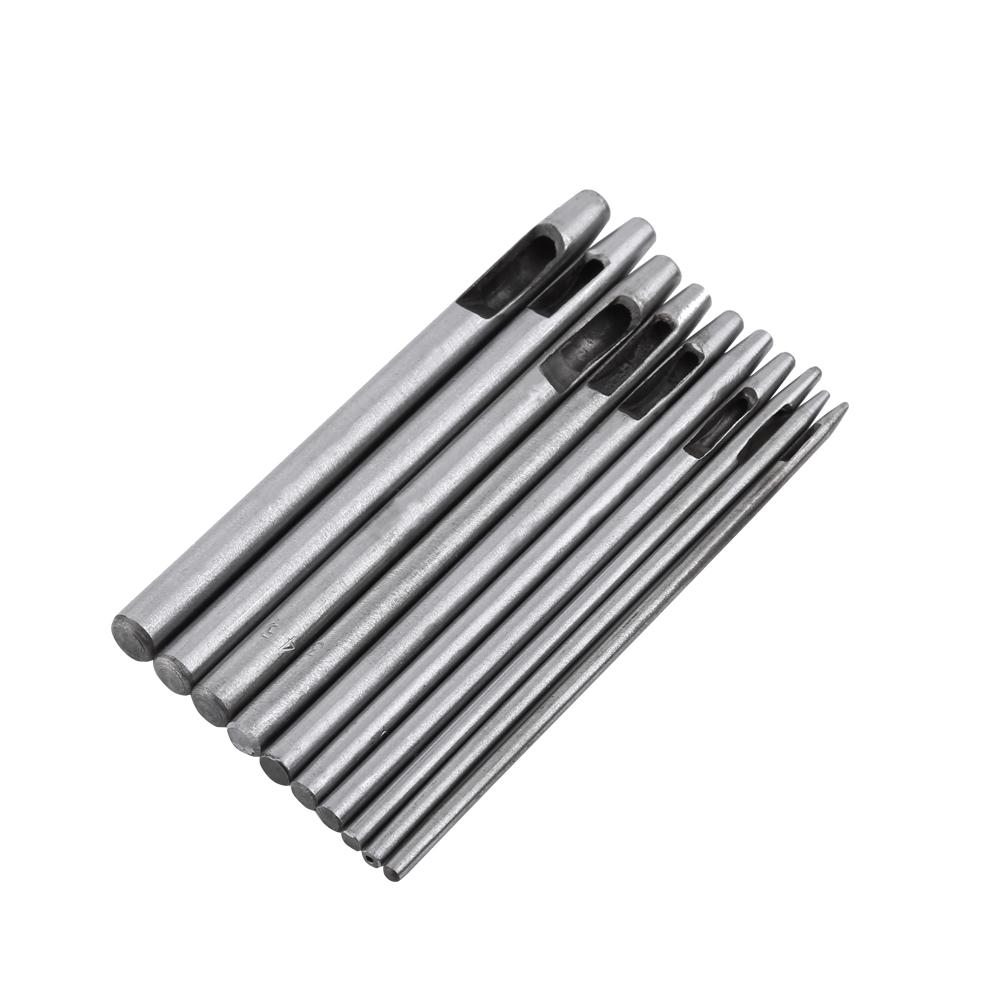10pcs Punch Leather Tool Hollow Puncher Hole Craft Set for Leathercraft Belt 0.5 5mm