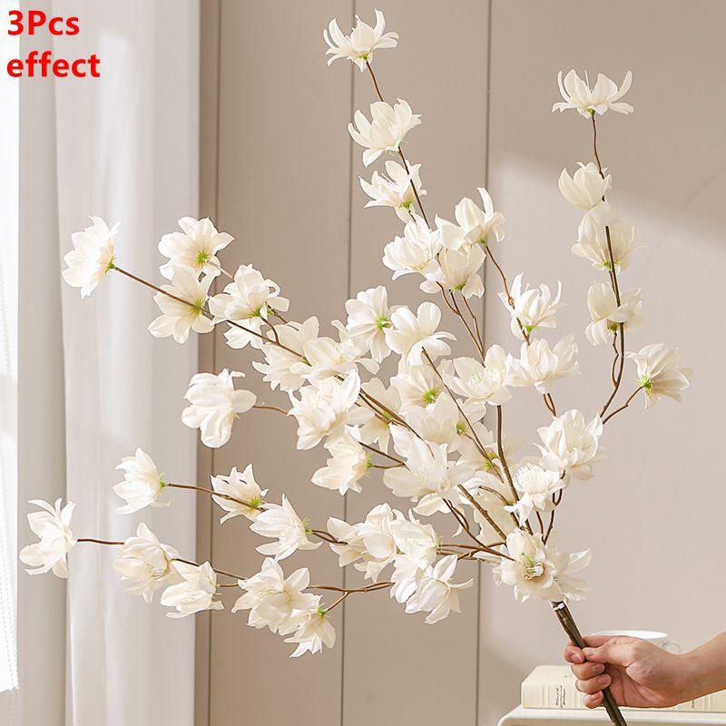 

1/3Pcs Sakura Artificial Flowers Bouquet 110CM Fake Flowers Garden Party Wedding Marriage Decoration Home Decor Vase Ornaments 1Pcs молочный белый