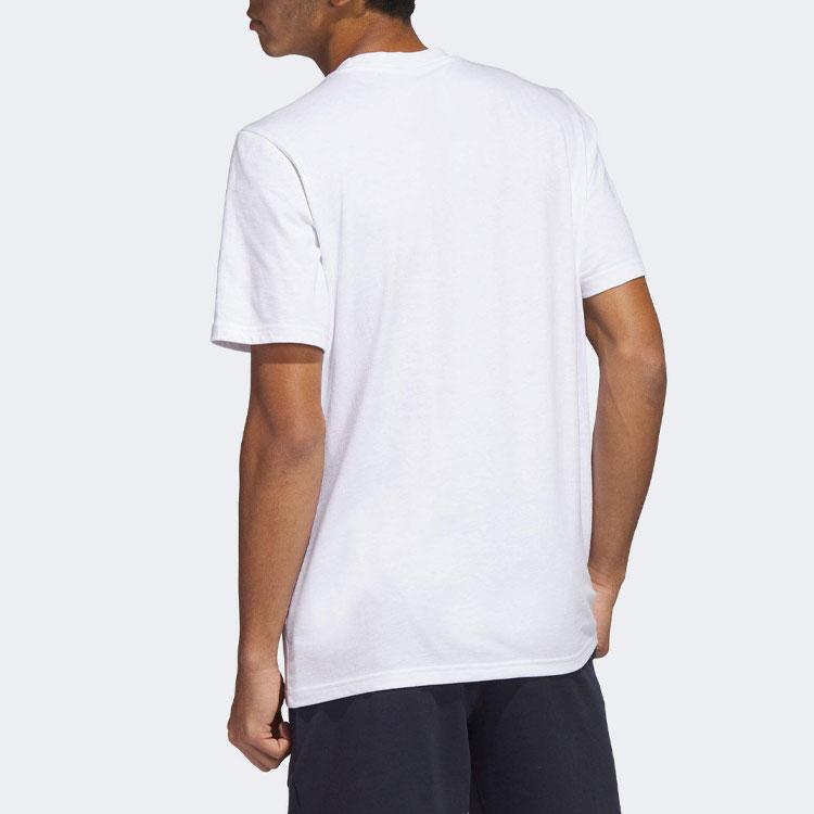 Adidas Logo Pen Fill Sportswear Short Sleeve T-Shirt Men Tops White HS2512