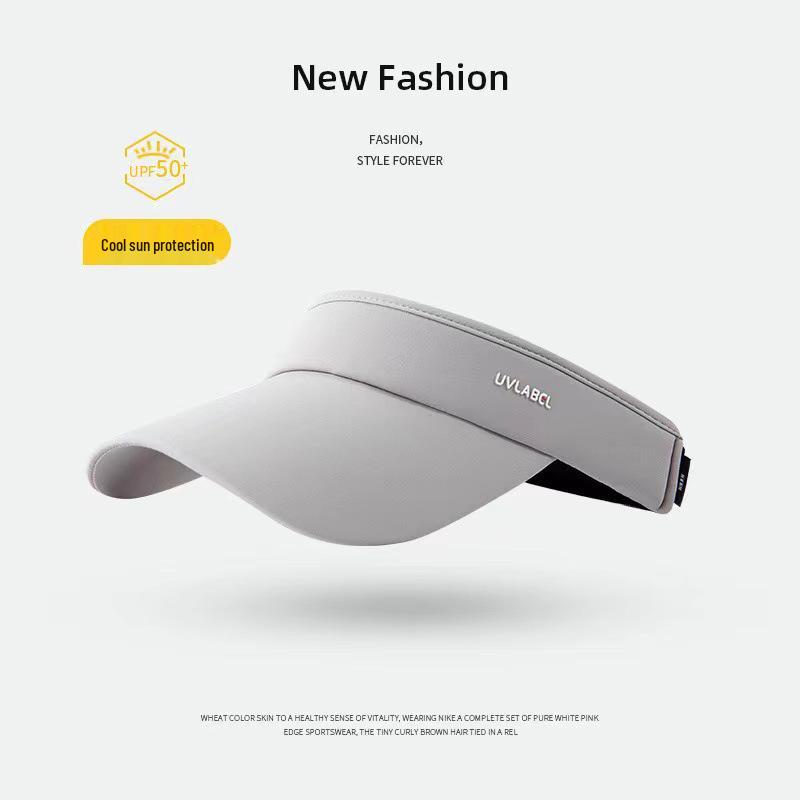 

Мужская дышащая шляпа от солнца из ледяного шелка - Дизайн без верха с козырьком для бега и занятий спортом на открытом воздухе One Size