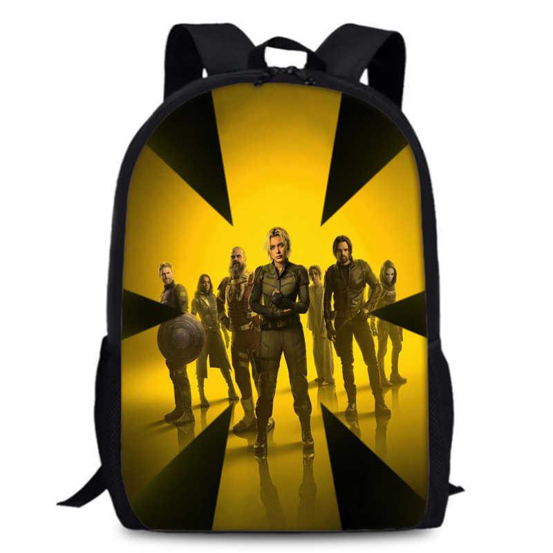 Thunderbolts Kids Durable Backpack 15in Large Capacity Oxford Schoolbag Anime