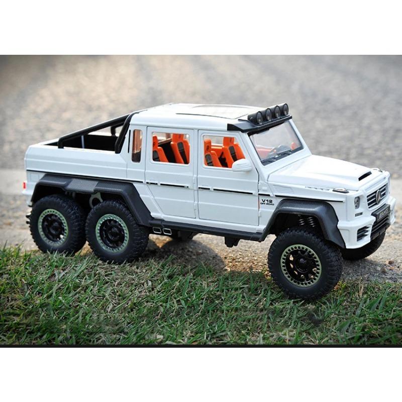 1/20 Benz G63 6X6 OFF-ROAD Alloy Cast Toy Car Model Sound and Light Children's Toy Collectibles Birthday Gift