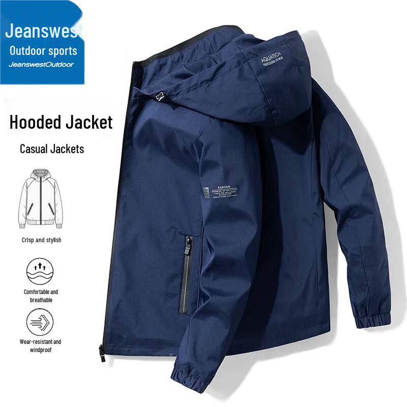 Jeanswest Herren Mehrjahreszeiten Kapuzen-Outdoorjacke