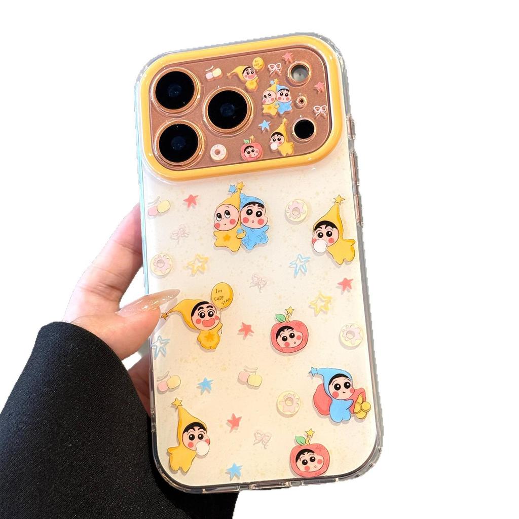 Shin-chan Compatible Protective Case for iPhone 16 Pro, 15 Pro, and 17 Pro Max