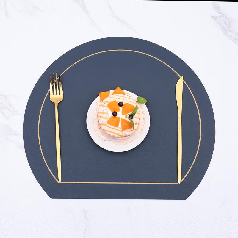 

DREAM Two-Tone Leather Semi-Circular Placemat Set