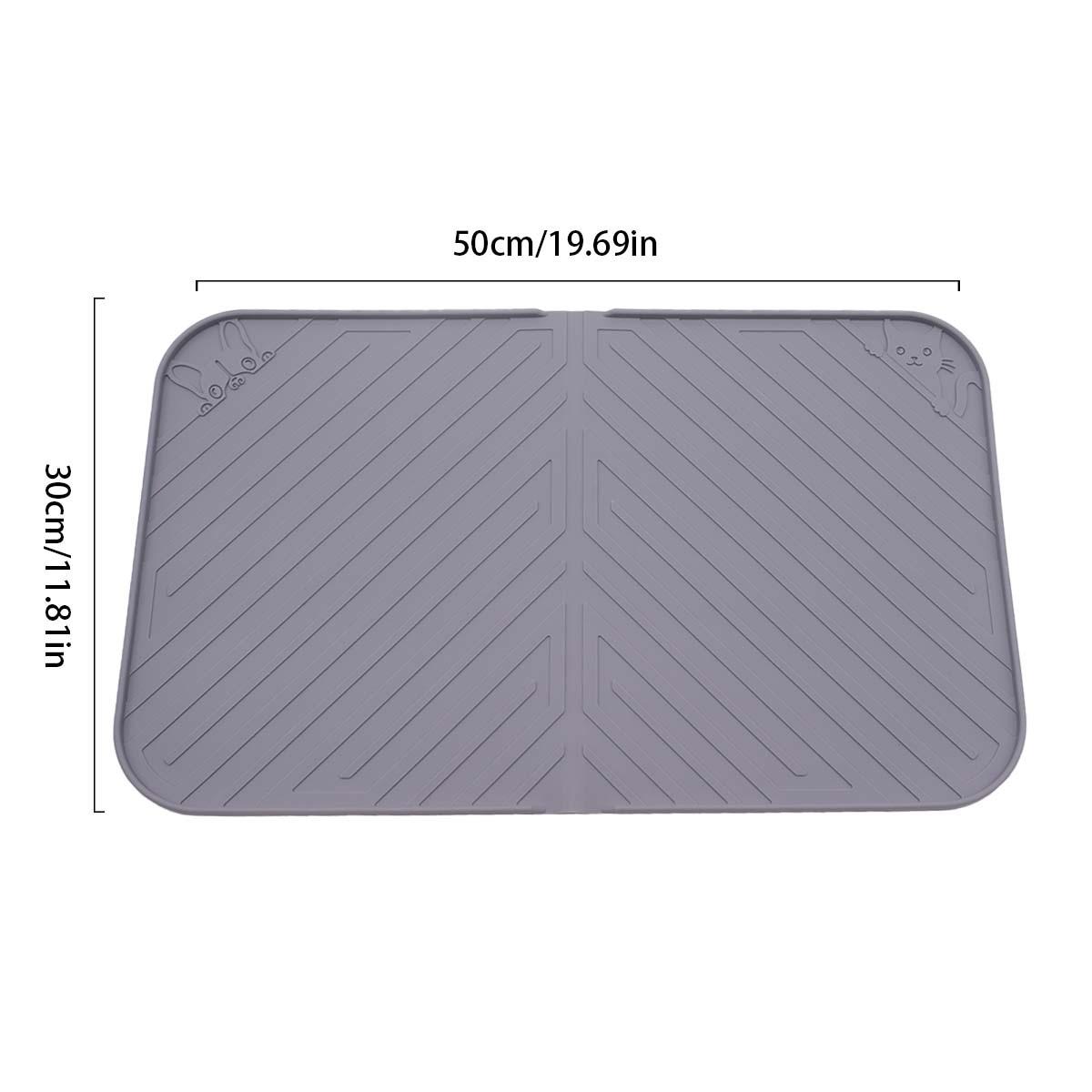 

Нескользящий силиконовый коврик для кормления питомцев - Легко чистить, непромокаемый подстилка под миски для кошек и собак