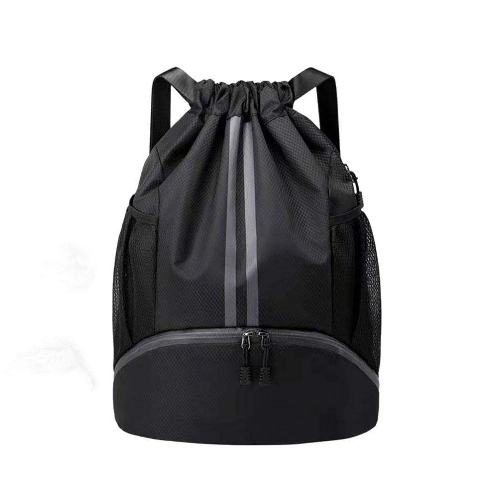

Dry Wet Separation Sports Drawstring Backpack for Women Men Basketball Swimming Fitness Training Travel School Storage Bag чёрный