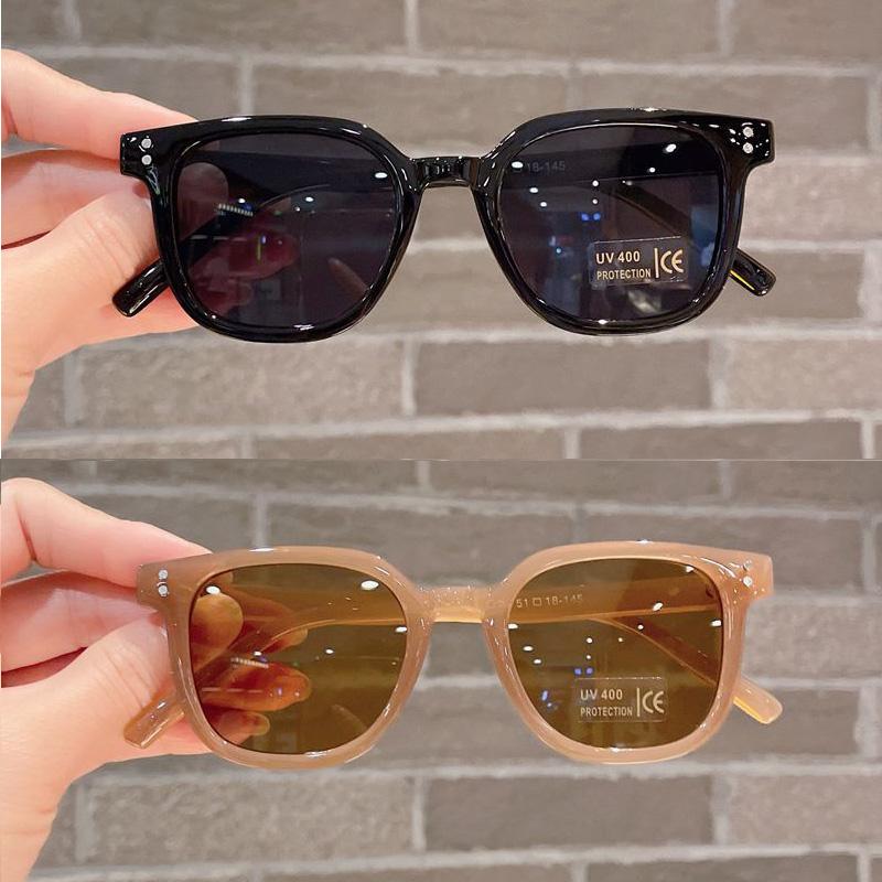 

2PCS Vintage Classic Square Kid Sun Glasses Boy Girl Exquisite Trend Sun Glasses Ride Camping Eyeglasses Children Glasses UV400