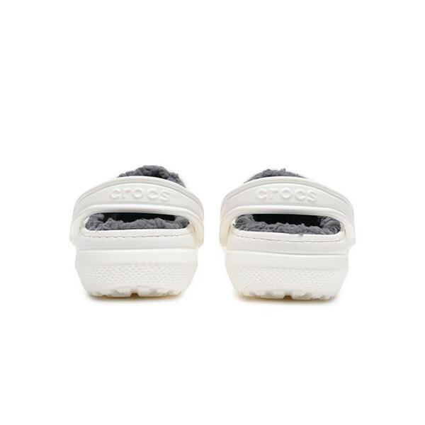 Crocs Fw Crocs Classic Lined Clog White Grey 203591 10m