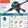 Carbon Fiber Beginner Sea Fishing Rod Set with Baitcasting and Spinning Reels