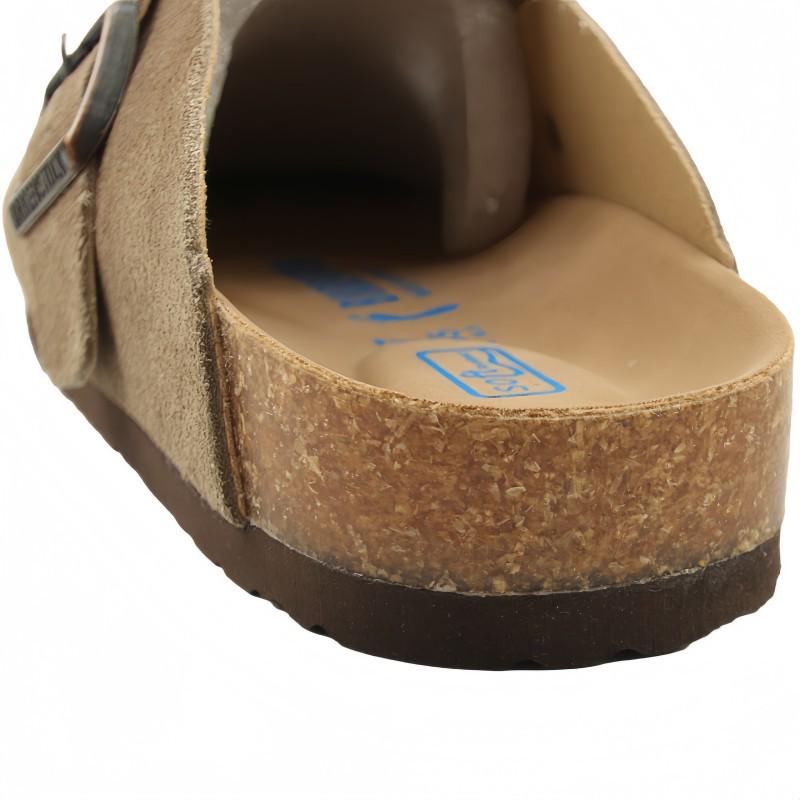 Birkenstock Women's 2025 New Style Genuine Leather Thick Sole Half Slippers for Spring and Autumn