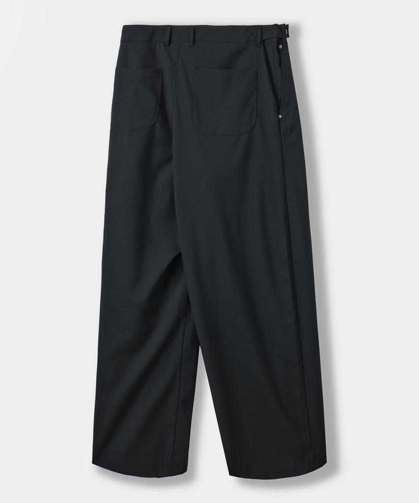 Dimiteulibeullaeg Adjust Double-Pleat Wide Slacks_Black