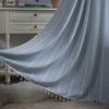 Stripe Embroidery Solid Color Kitchen Valance American Style Country Style Semi-shading Bay Window Bedroom Living Room Curtain