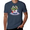 Teacup with Strawberry Plant TShirt Fashion Letter Print TShirt