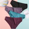FINETOO Cotton Women's Briefs Solid Color Long Johns M-XL Mm Soft Briefs Girls Striped Underwear Comfortable Panties Women's Underwear
