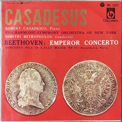 LP Record ROBERT CASADESUS DIMITRI MITROPOUL  Beethoven Concerto No. 5 Emperor WL5207 COLUMBIA MASTER 1956 Japan Classical Used