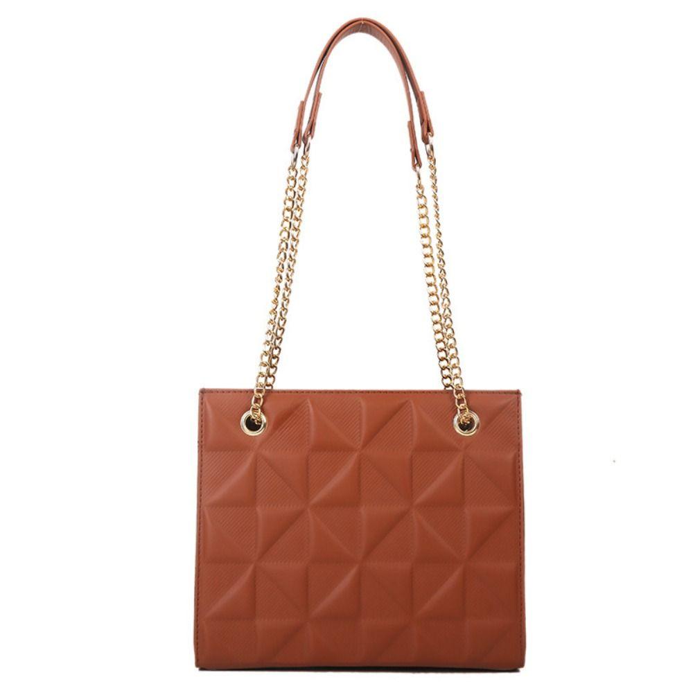 

Zipper Buckle Shoulder Bags Striped Diamond Crossbody Bag Trend Handbag Daily Matching