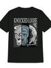 Men's Casual Versatile Round Neck T-Shirt, Three Male Faces KNOCKED LOOSE Print