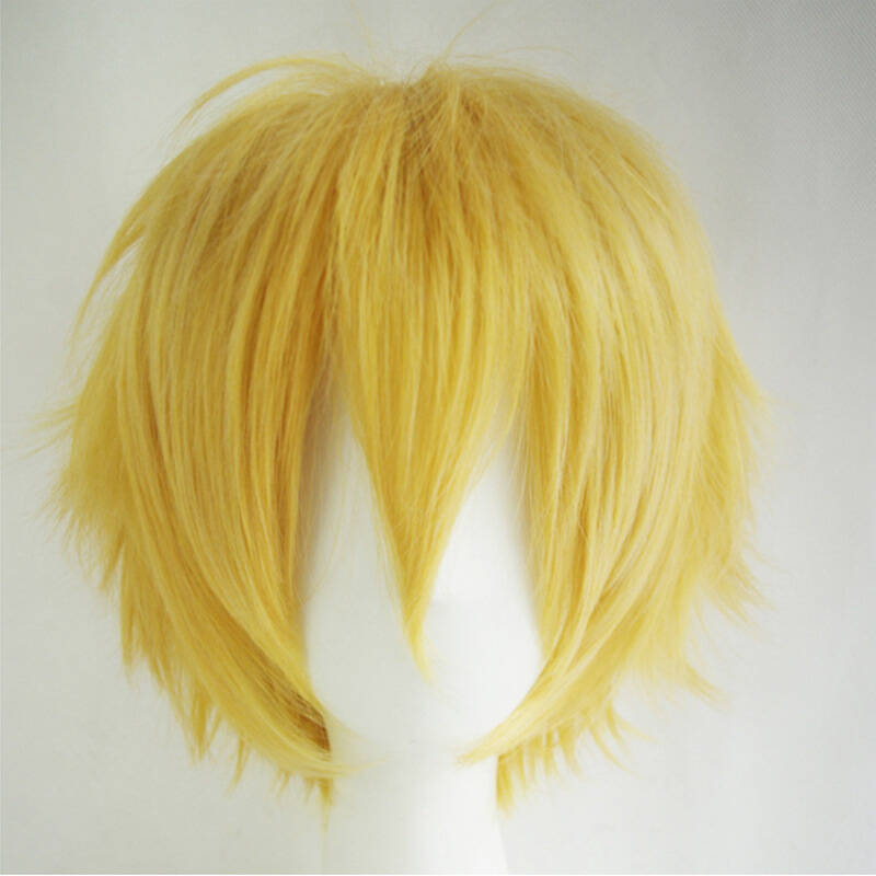 Black Universal Short Curly Hair Synthetic Wig for Anime Cosplay Color Changeable Character Wig Heat Stylish And Cuttable