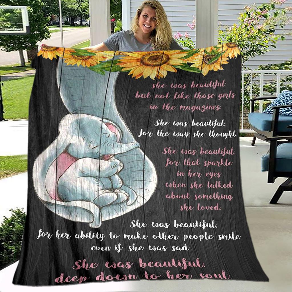 Kızıma Oğlu Mektup Hediye HD Battaniye, Yumuşak Atmak Battaniye Ev Yatak Odası Yatak Kanepe Piknik Seyahat Ofis Kapak Battaniye Çocuklar için