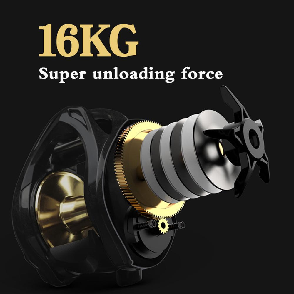 Ultra Light Baitcast Sea Fishing Reel 6+1BB Carbon Fiber Body Max Drag 16kg Lure Shake Slowly Baitcasting Wheel Meta Outdoor Freshwater Saltwater