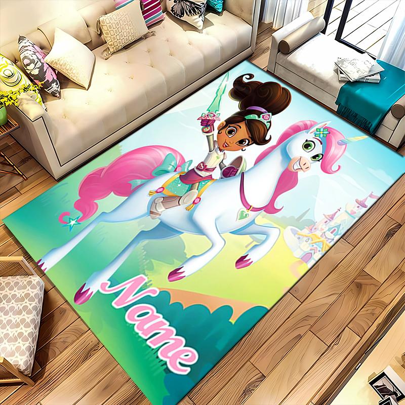 Custom personalization Nella the Princess Knight Area Rug - Perfect For Kitchen, Bathroom,Laundry Room Decor Large Size Available,Gift All Seasons