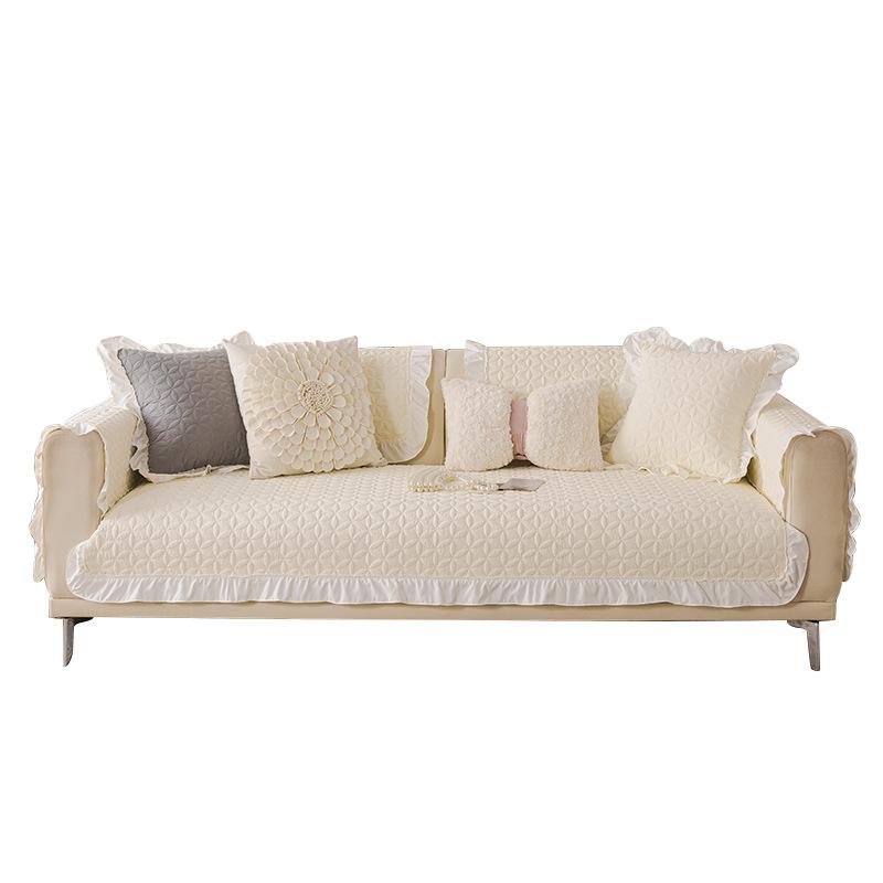 Cream Wind Pure Cotton Sofa Cushion Universal Non-Slip In All Seasons  New Leather Sofa Cover Fixed Backrest Cover Cloth Towel