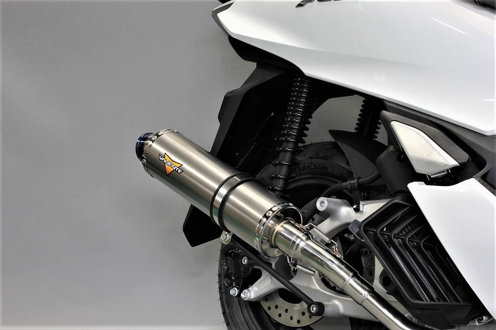 PCX125 Muffler Alegria Titanium Solid Muffler Silver Color Motorcycle Parts Full Exhaust Custom Parts Replacement Aftermarket Part Deep Bass Valiente