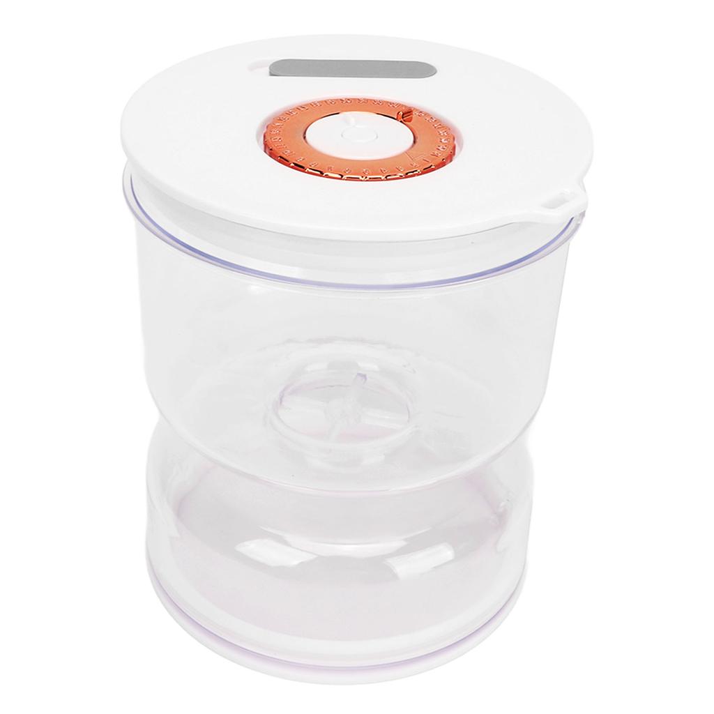 Pickle Jar with Strainer Flip Fork Date Record Hourglass Tight Sealing Dry Wet Separation Food