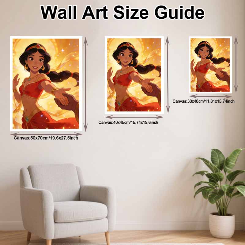 Disney Princess Jasmine Diamond Painting Art Kit Handmade DIY 5D Home Decor Gift