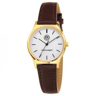 [Volkswagen Watch] Volkswagen Watch Women's Couple Leather Watch VW-RetroSlim30-BR