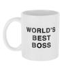 Tasse en Céramique 350ml Dunder Mifflin Le Meilleur Boss du Monde Tasse à Eau Personnalité Tasse à Café de Bureau (blanc)