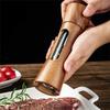 Pagoda Manual Wooden Salt& Pepper Grinder Sets, Acrylic Pepper Mills With Core Spice Shakers Tool